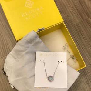 Kendra Scott Jaxon Silver Pendant Necklace NWT